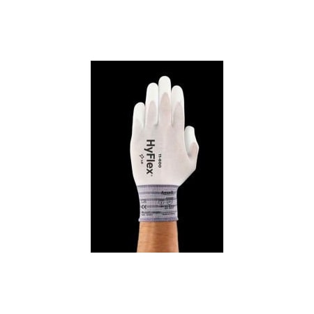 Ansell Polyurethane Coated Gloves, Polyurethane, Palm, 3 Abrasion Level, White, 8 12 PK ¿205567¿